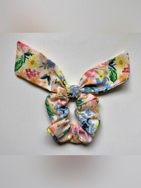 Rifle Paper Co. Floral Bunny Ear Scrunchie | Wildwood Garden Print